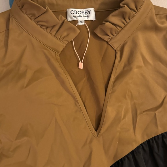 CROSBY by Mollie Burch Story Mini Dress Cappuccino Black XL NWOT - Picture 11 of 14